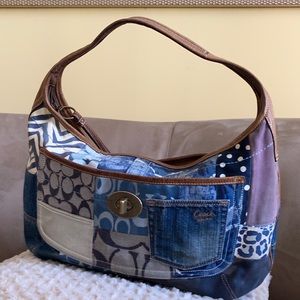 Coach Denim Hobo Handbag